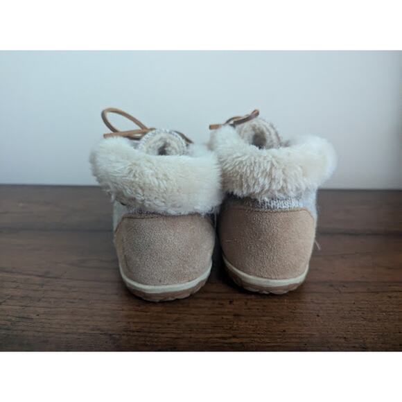 Minnetonka Womens Torrey Tan Knit Bootie Slippers Shoes 7M - Picture 4 of 10